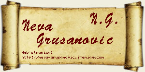 Neva Grušanović vizit kartica